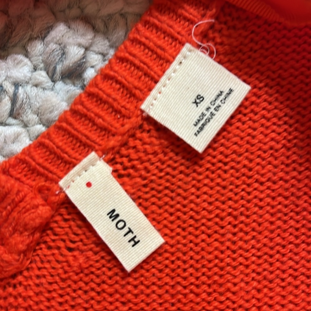 Moth Women's Orange Sweater - Picture 3 of 6